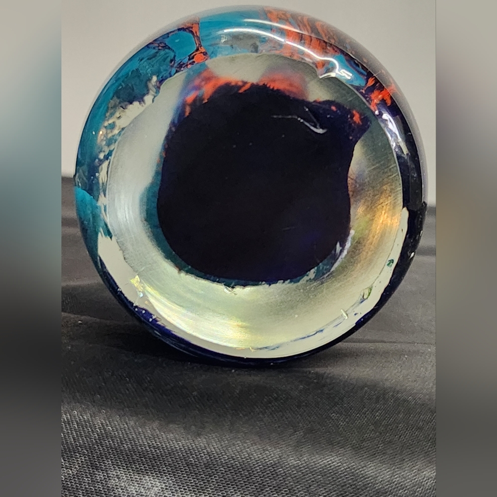 Tropical Art Glass Coral Reef And Fish Aquarium Bubbles Paperweight Decor Office - Picture 8 of 11